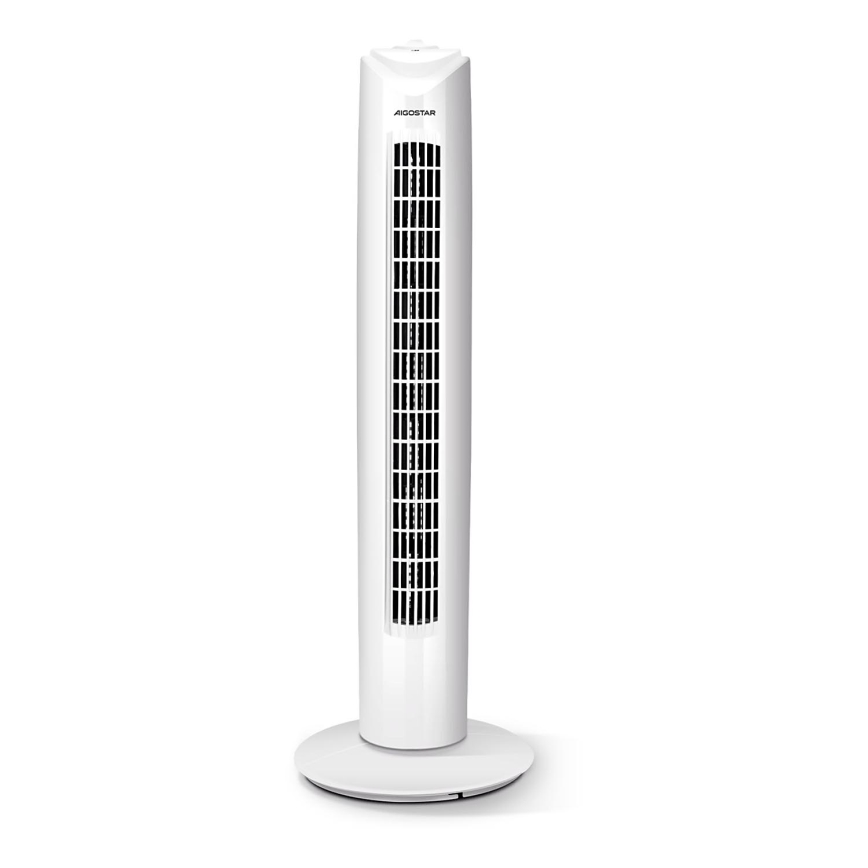 Aigostar - Tornventilaator 45W/230V valge
