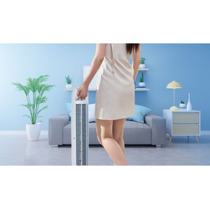 Aigostar - Tornventilaator 45W/230V valge