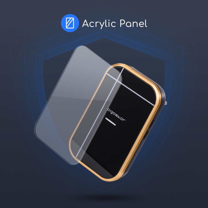 Aigostar - Juhtmevaba pistikusse ühendatav uksekell 230V/12V IP44 must