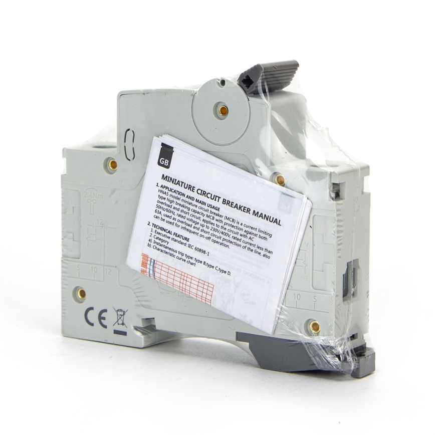 Aigostar - Ühefaasiline kaitselüliti 1P-63A-C 230-400V