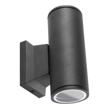 Aigostar - ümmargune väline seinavalgusti 2xGU10/35W/230V, must, IP65