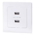 Aigostar - USB-toitepesa raamiga 2x USB-A valge
