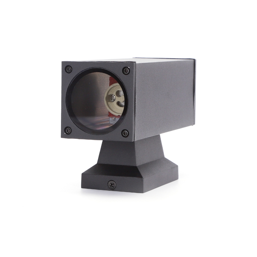Aigostar - Välisseinale kinnitatav seinavalgusti 2xGU10/230V IP65 must ruudukujuline