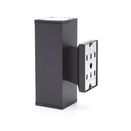 Aigostar - Välisseinale kinnitatav seinavalgusti 2xGU10/230V IP65 must ruudukujuline