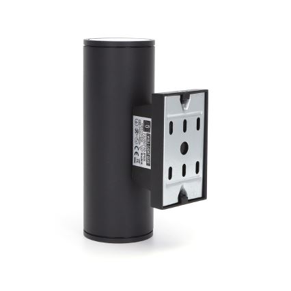 Aigostar - Välisseinale paigaldatav seinavalgusti 2xGU10/35W/230V IP65, must, ümmargune