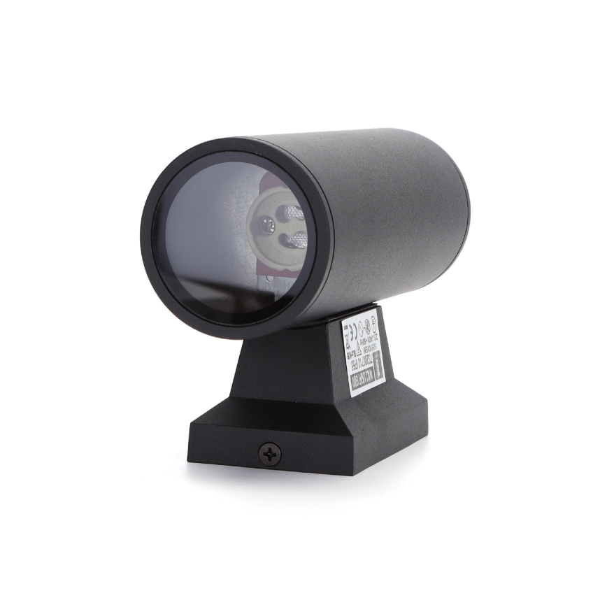 Aigostar - Välisseinale paigaldatav seinavalgusti 2xGU10/35W/230V IP65, must, ümmargune