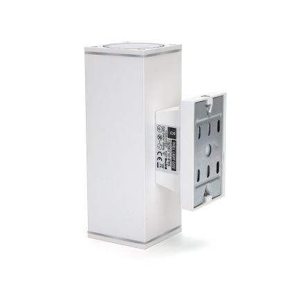 Aigostar - välisseinavalgusti 2xGU10/230V IP65, valge, ruudukujuline