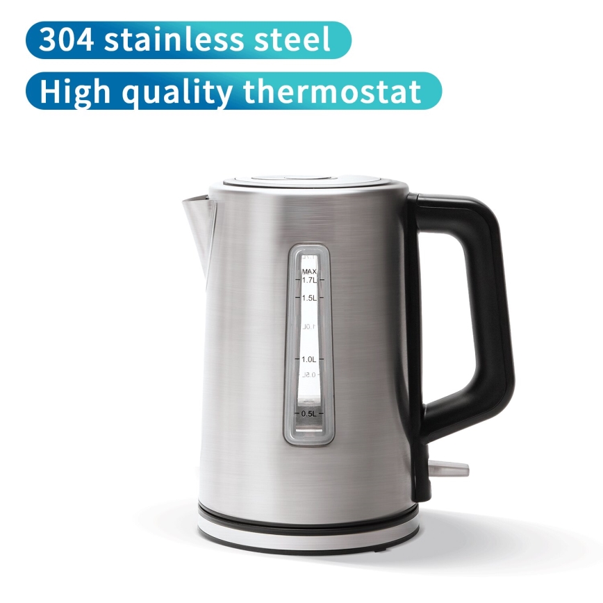 Aigostar - Veekeetja 1,7l 2200W/230V matt kroom