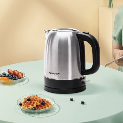 Aigostar - Veekeetja 1,7l 2200W/230V matt kroom