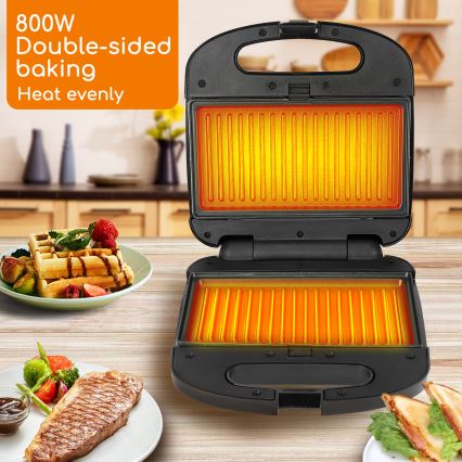 Aigostar - Võileivagrill 800W/230V must