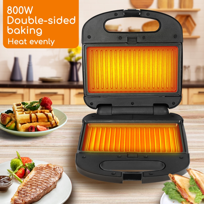 Aigostar - Võileivagrill 800W/230V must