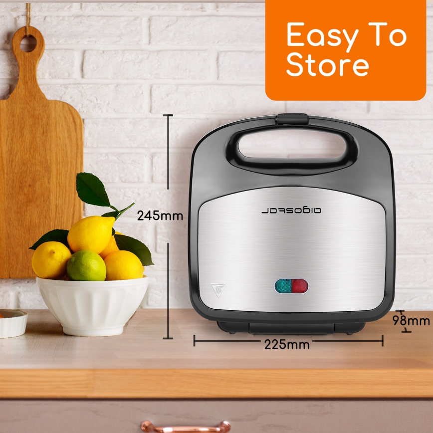 Aigostar - Võileivagrill 800W/230V must