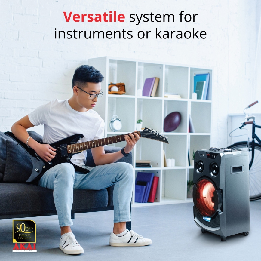 AKAI ABTS-112 - Juhtmevaba kõlar 300W/230V 7000 mAh + kaugjuhtimispult