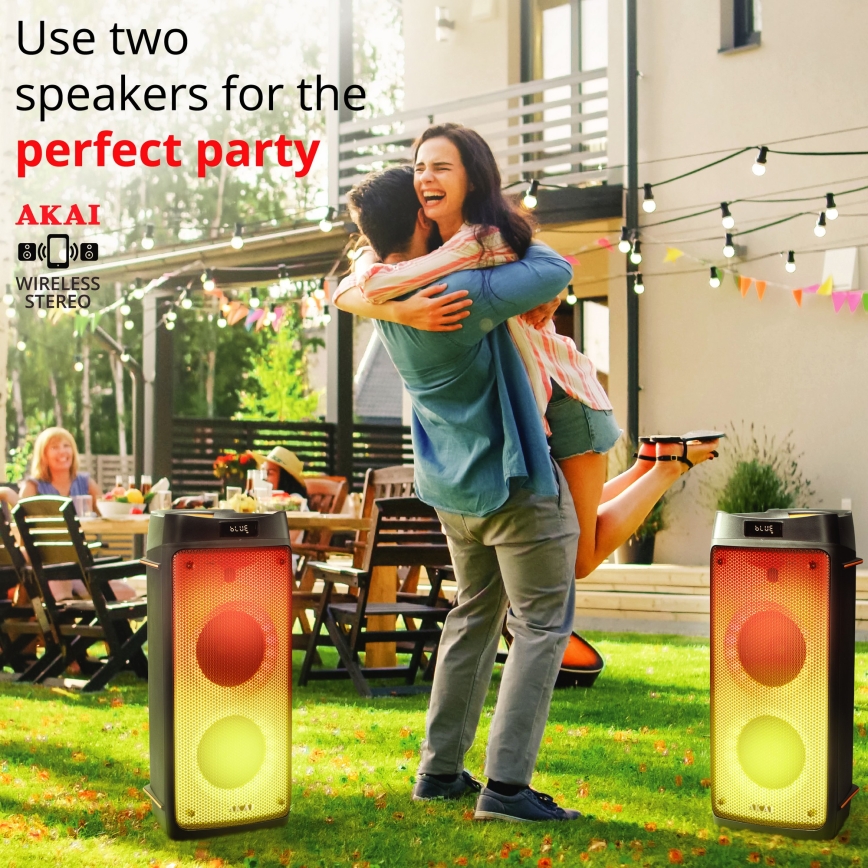 AKAI PARTY BOX 810 - juhtmevaba kõlar 65W/230V 5000 mAh + kaugjuhtimispult
