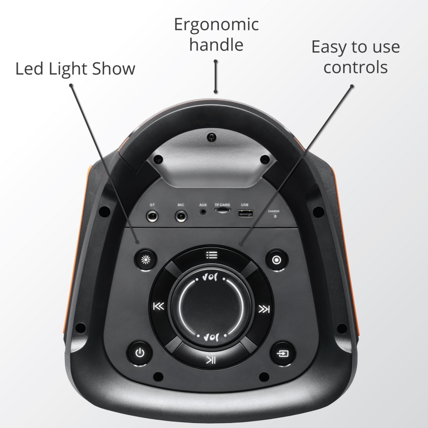 AKAI PARTY BOX 810 - juhtmevaba kõlar 65W/230V 5000 mAh + kaugjuhtimispult