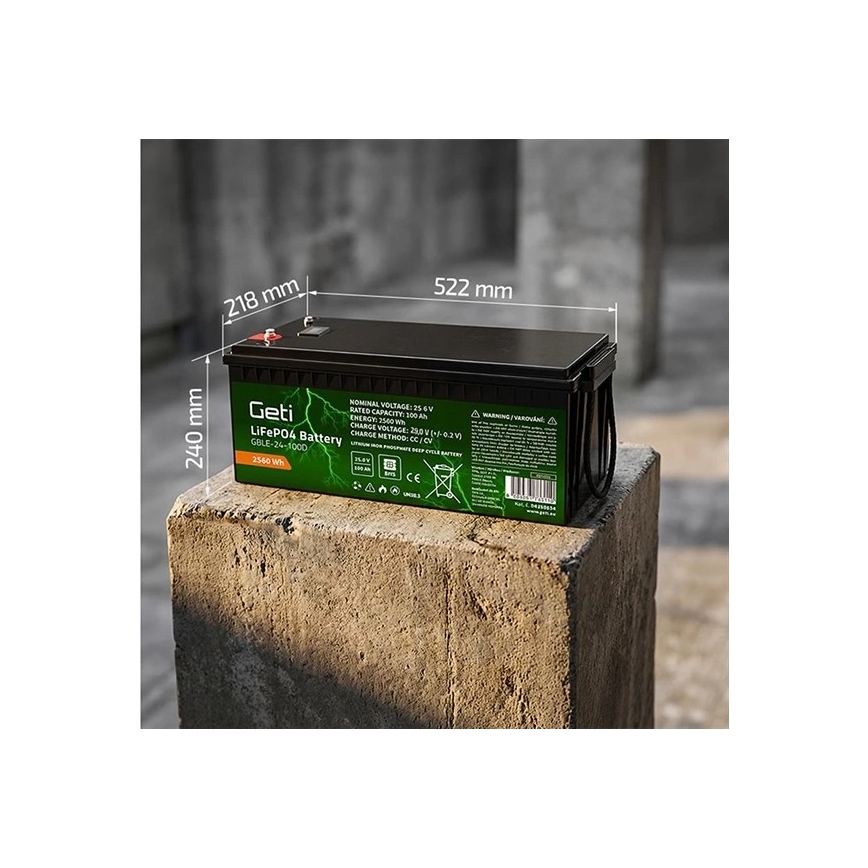Aku LiFePO4 25,6V/100Ah