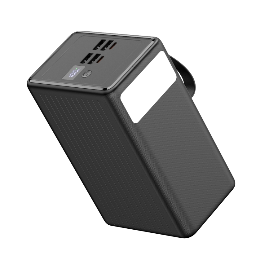 Akupank 80000 mAh 20W Power Delivery 4xUSB-A + 2xUSB-C + LED taskulamp ja USB-C kaabel 1m must