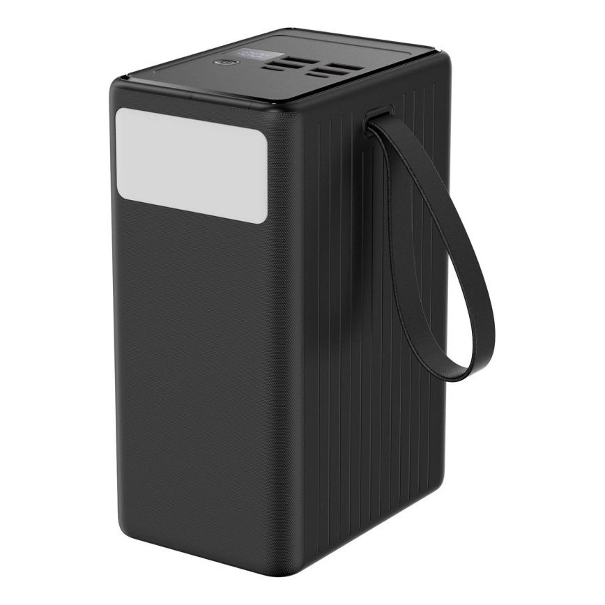 Akupank 80000 mAh 20W Power Delivery 4xUSB-A + 2xUSB-C + LED taskulamp ja USB-C kaabel 1m must