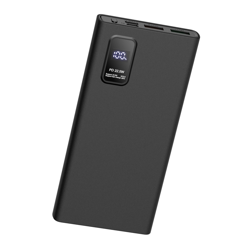 Akupank LED ekraaniga Power Delivery 10000 mAh 3,7V must