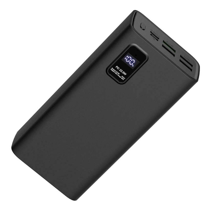 Akupank LED ekraaniga Power Delivery 30000 mAh 3,7V must