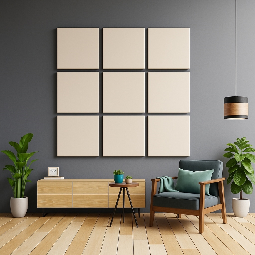 Akustiline panel SILENCE 58x58 cm kreemikas