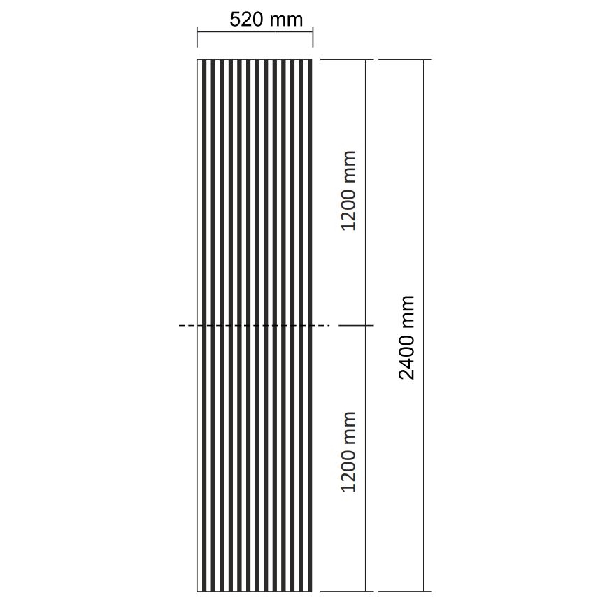 Akustiline seinapaneel VASALUND 240x52 cm pähkel
