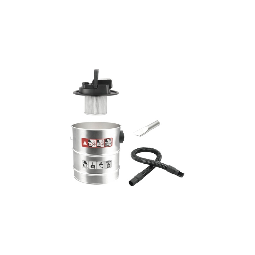 Akutoitel tuha tolmuimeja HEPA filtriga 12 l 110W/18V 2000 mAh matt kroom