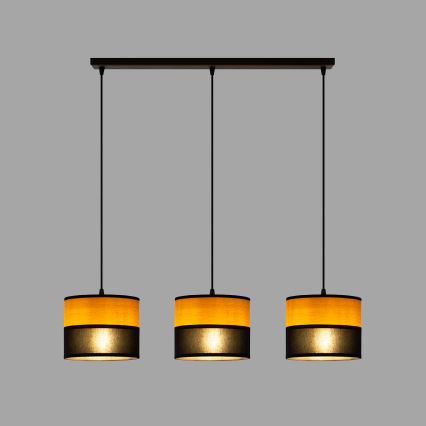 ALBA ripplamp kaabliga 3xE27/15W/230V must/pruun