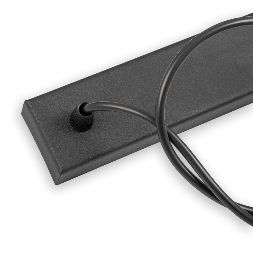 ALBA ripplamp kaabliga 3xE27/15W/230V must/pruun