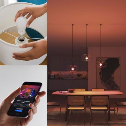 Algkomplekt Philips Hue White And Color Ambiance Essential 2xE27/8W/230V 2200-6500K + ühendusseade