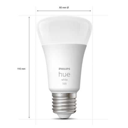 Algkomplekt Philips Hue WHITE 2xE27/9,5W 2700K + Hue bridge