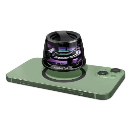 Aligator ABSMB01 - Mini Beat MagSafe-ühilduv magnetiline kõlar, 400 mAh, must