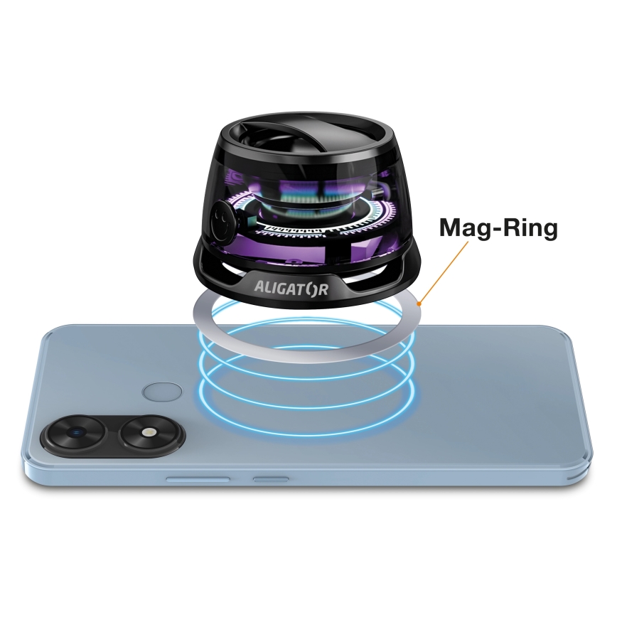 Aligator ABSMB01 - Mini Beat MagSafe-ühilduv magnetiline kõlar, 400 mAh, must