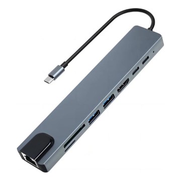 Aligator AHUB001 - USB-C-jaotur 8-ühes
