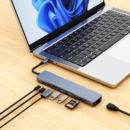 Aligator AHUB001 - USB-C-jaotur 8-ühes