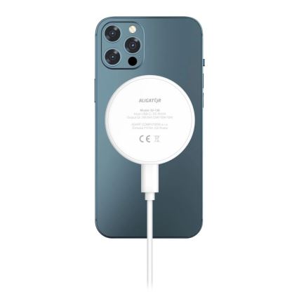Aligator AMS08WT - juhtmevaba MagSafe 3-ühes laadija 15W, valge