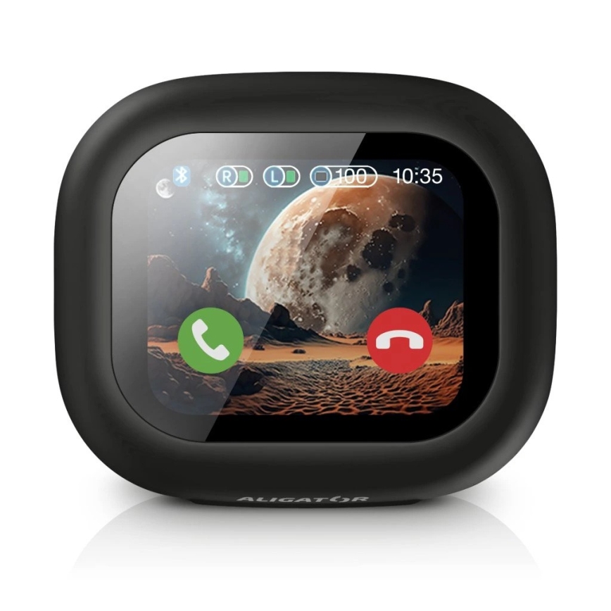 Aligator ATR10BK - Juhtmevabad kõrvaklapid koos tõlkijaga 2-ühes Pods Translate 470 mAh + 2x 40 mAh must