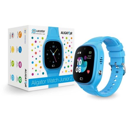 Aligator AW11BE - nutikell Watch Junior 2 450 mAh IP67 Wi-Fi sinine