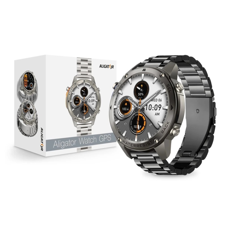 Aligator AW12BK - nutikell Watch GPS 500 mAh IP69K must