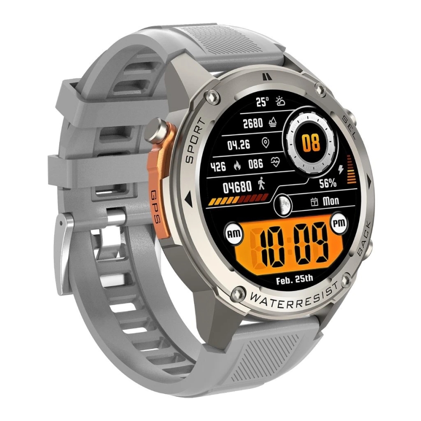 Aligator AW12SR - nutikell Watch GPS 500 mAh IP69K hõbedane