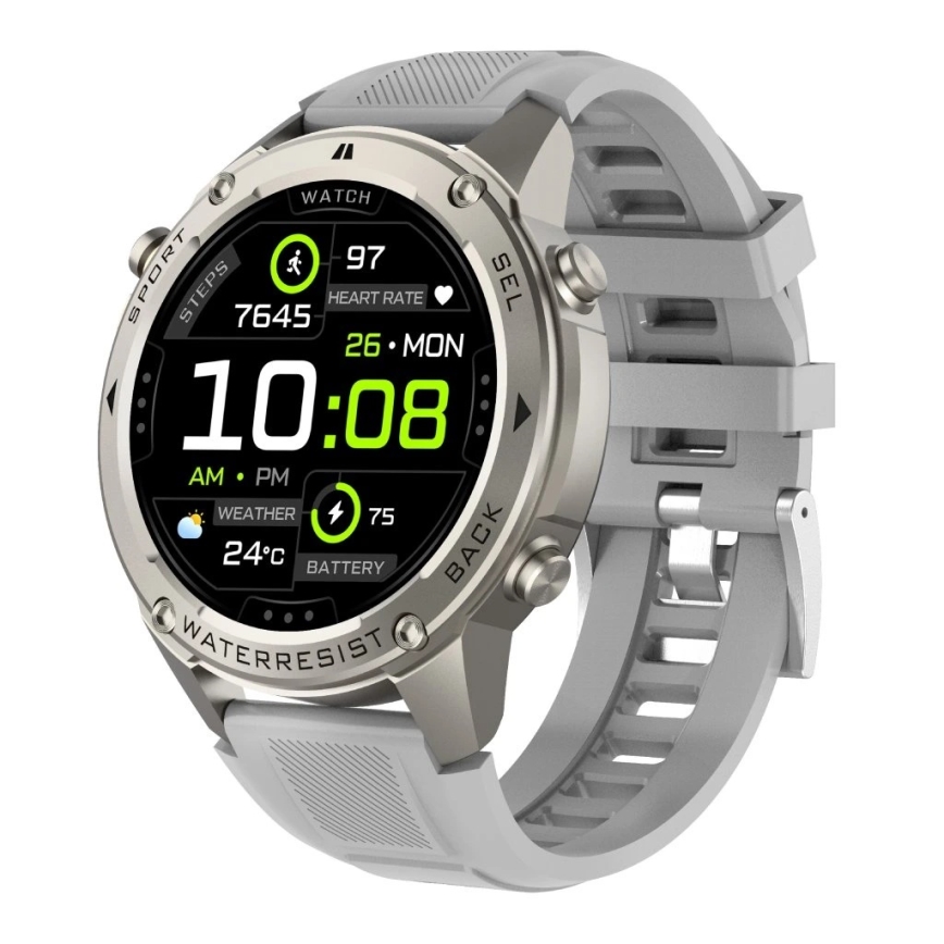 Aligator AW12SR - nutikell Watch GPS 500 mAh IP69K hõbedane