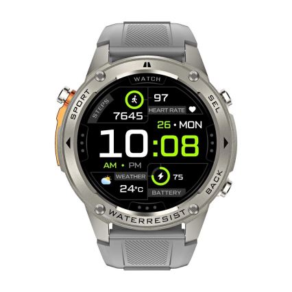 Aligator AW12SR - nutikell Watch GPS 500 mAh IP69K hõbedane