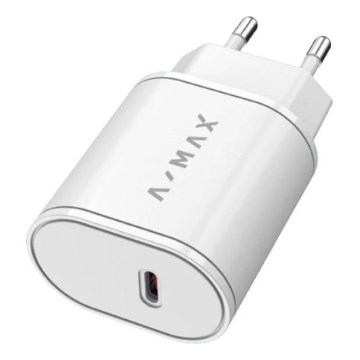 Aligator AX0001V - A-MAX Power Delivery (PD) 20 W USB-C kiirlaadija, valge