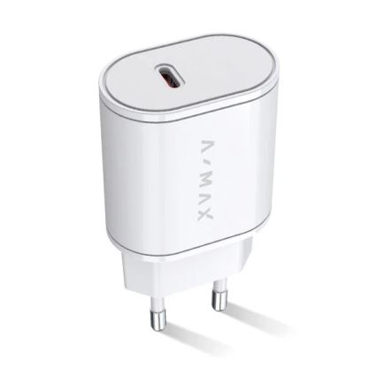 Aligator AX0001V - A-MAX Power Delivery (PD) 20 W USB-C kiirlaadija, valge