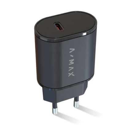 Aligator AX0002V - A-MAX Power Delivery 20 W USB-C kiirlaadija, must