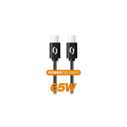 Aligator DATKP48 - USB-kaabel USB-C / USB-C 65W Power Delivery 1,5 m must