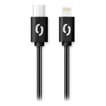 Aligator DATKP50 - USB-kaabel USB-C / Lightning, 30 W Power Delivery, 1,5 m, must