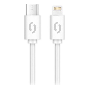 Aligator DATKP57 - USB-C / Lightning USB-kaabel 30W Power Delivery 0,5m valge