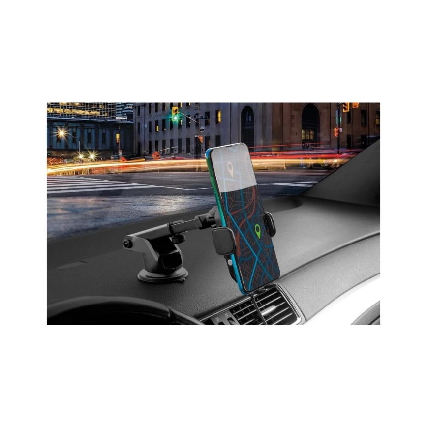 Aligator HAK2 - automaatne autotelefonitugi traadita Qi 15 W laadimisega, must