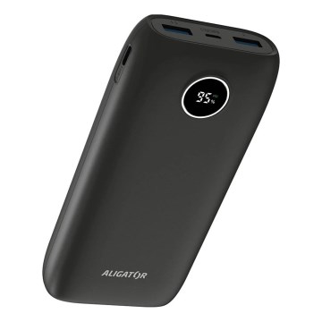 Aligator PBPD20BK - Powerbank LCD-ekraaniga Power Delivery 20000 mAh/20W/3,7V must